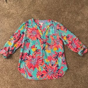 Lilly Pulitzer floral long sleeve shirt